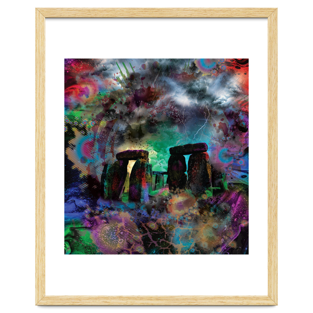 Stone Henge Vibrant Psychedelic Colors
