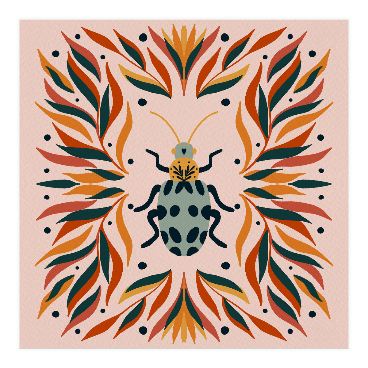 Bug And Leaves  (Print Only)