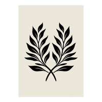 Minimalist Laurel Wreath: Botanical Line Art (Print Only)
