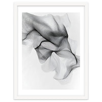 Abstract Black And White Flowing Lines Forming Organic Shapes And Forms
