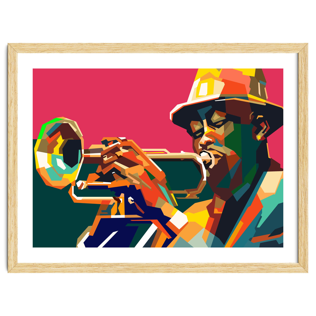 Jazz Trumpet Musician Pop Art Wpap