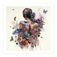 Watercolor Butterfly Bouquet (Print Only)