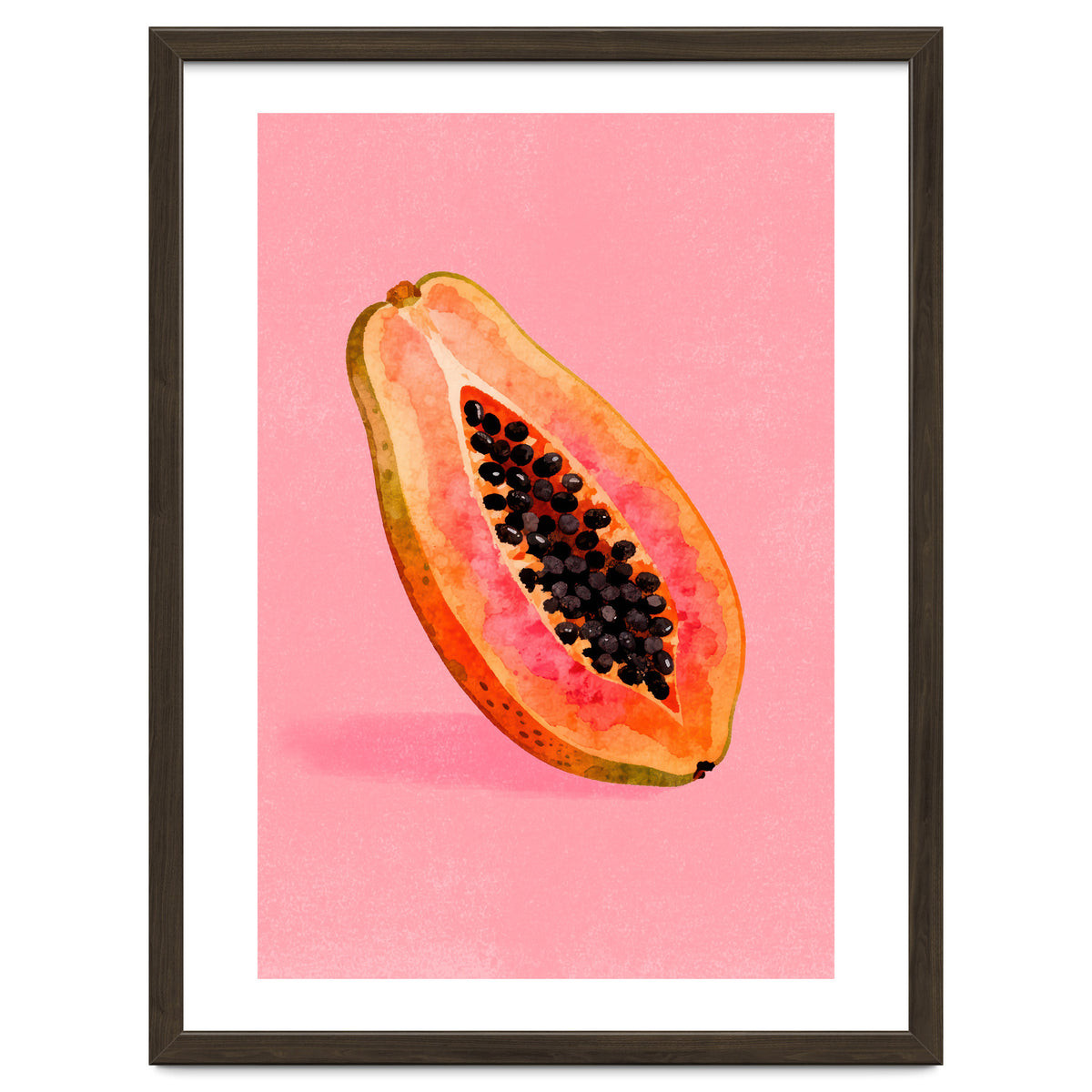 Papaya fruit illustration