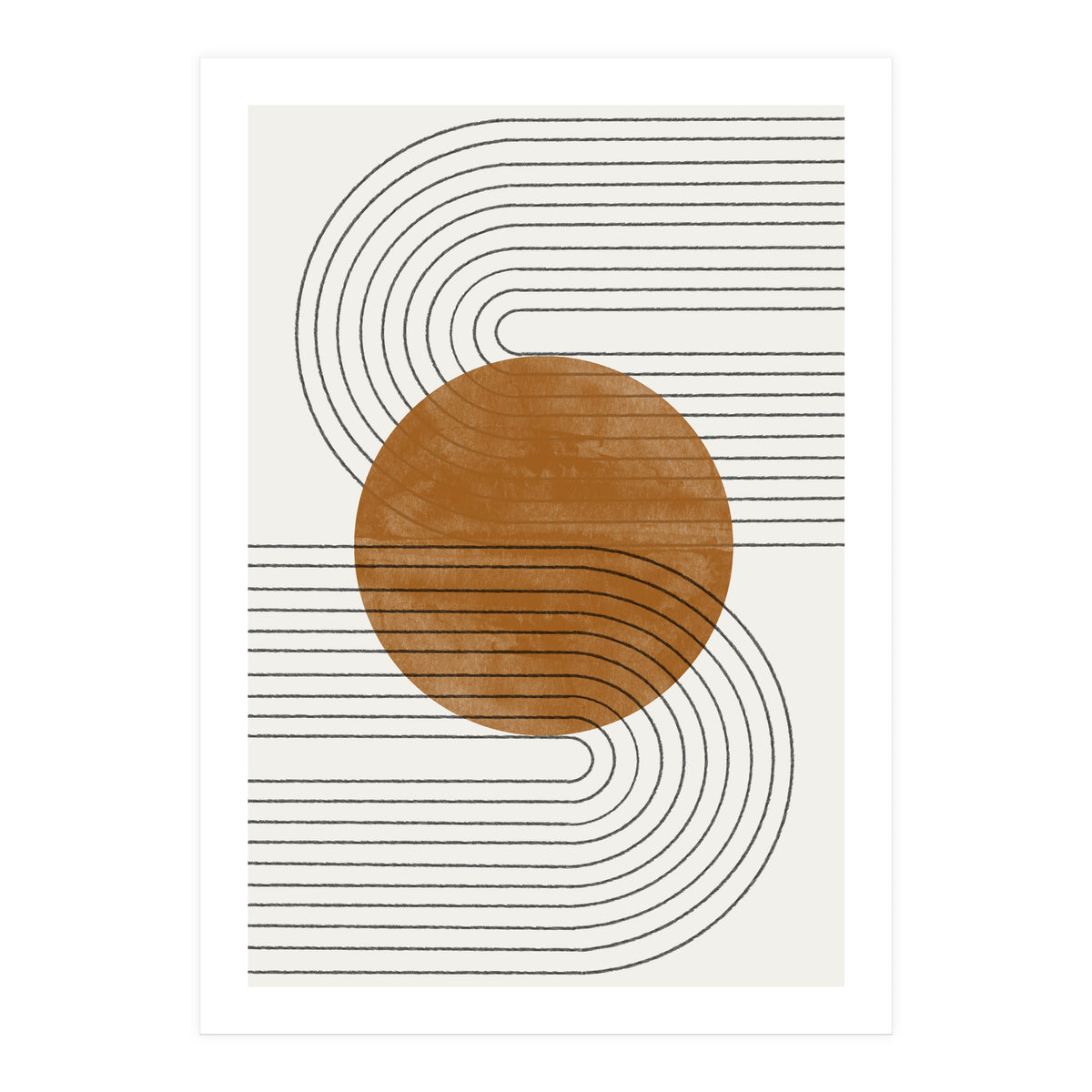 BROWN MINIMALIST MOON (Print Only)