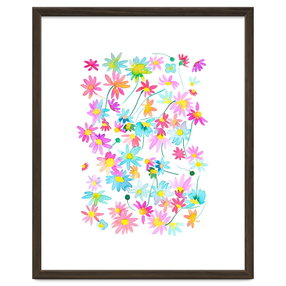 Daisies Spring Floral Pastel Watercolor