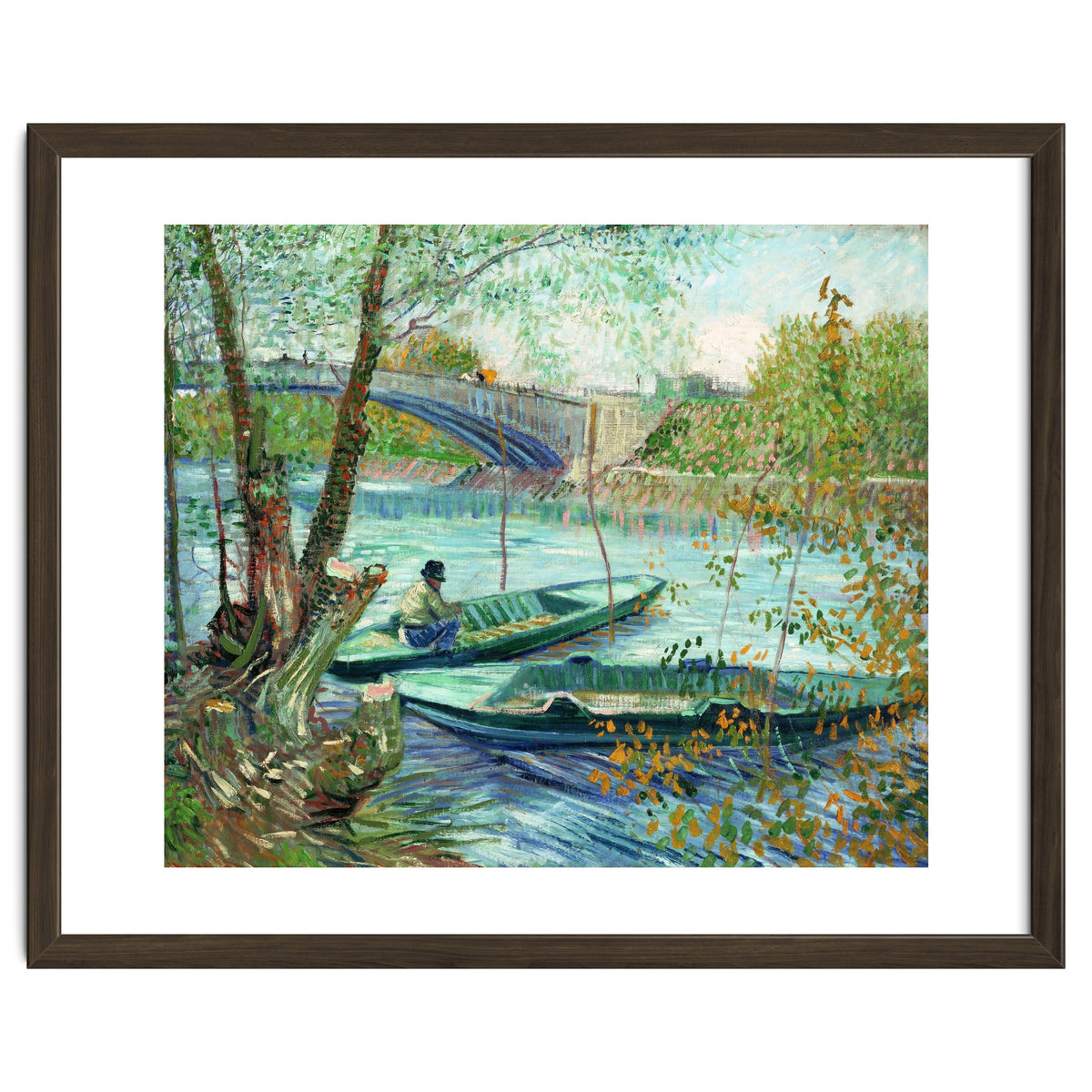 Vincent Van Gogh / 'Fishing in Spring, the Pont de Clichy ', 1887, Oil on canvas, 49 x 58 cm.