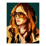 Jennifer Lopez Celebrity Art Retro Style Illustration (Print Only) thumbnail