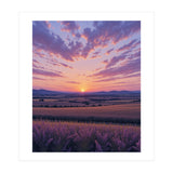 Serene Lavender Fields at Golden Hour Sunset (Print Only) thumbnail