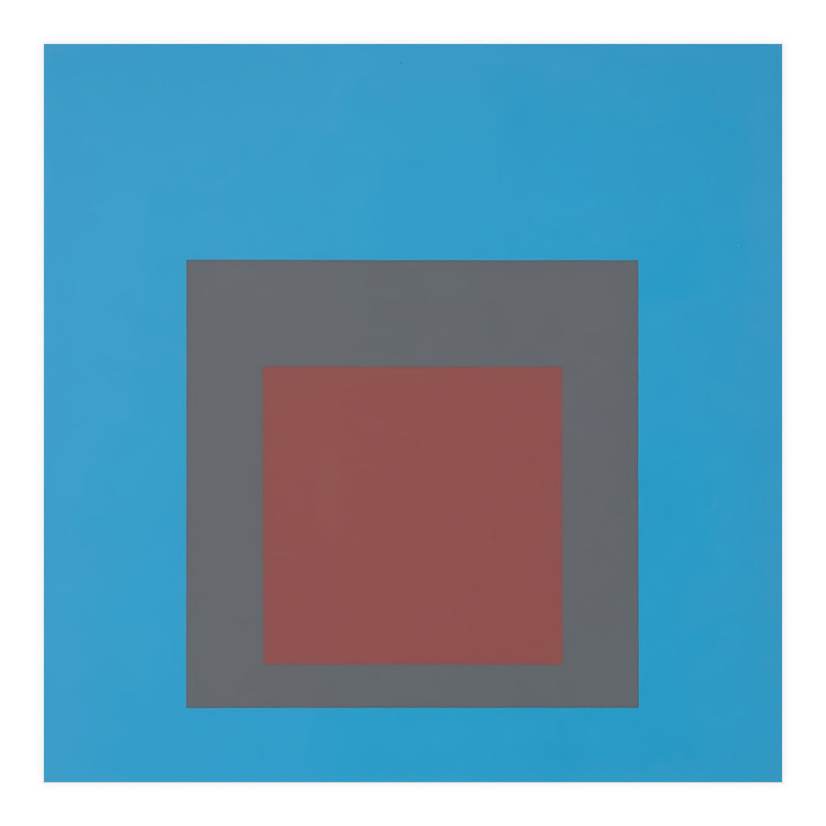 JOSEF ALBERS - HOMAGE TO THE SQUARE, BLUE, DARK RED  (Print Only)