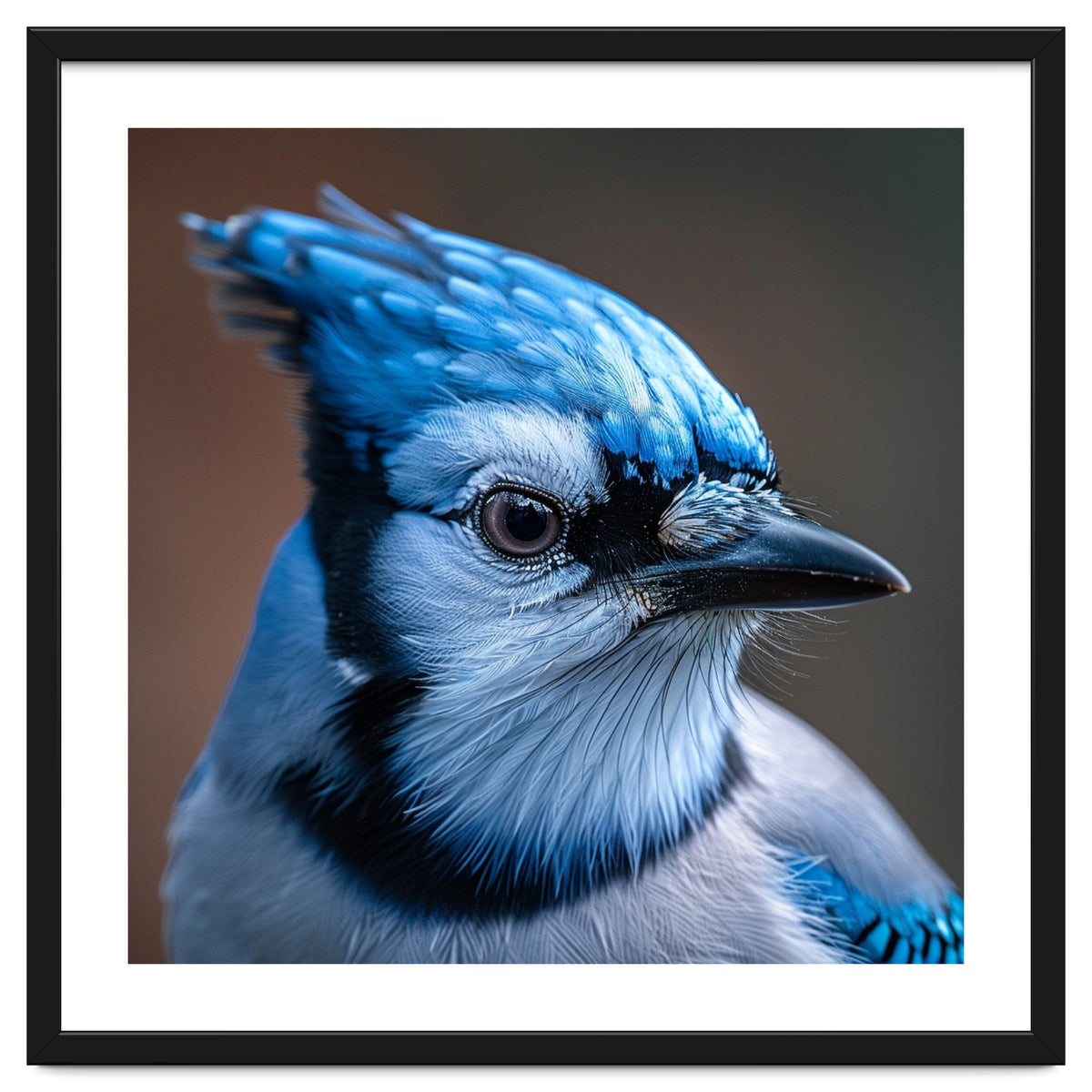 Close Up Portrait Of A Blue Jay Bird