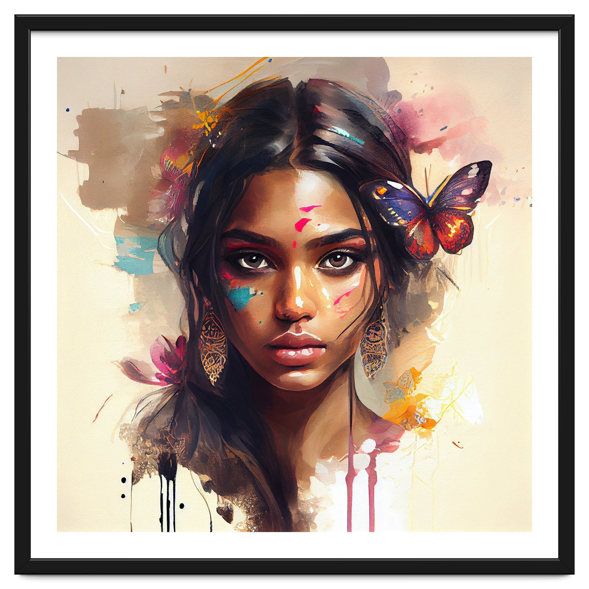 Watercolor Hindu Woman #1