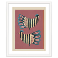 Striped Bird Pair I