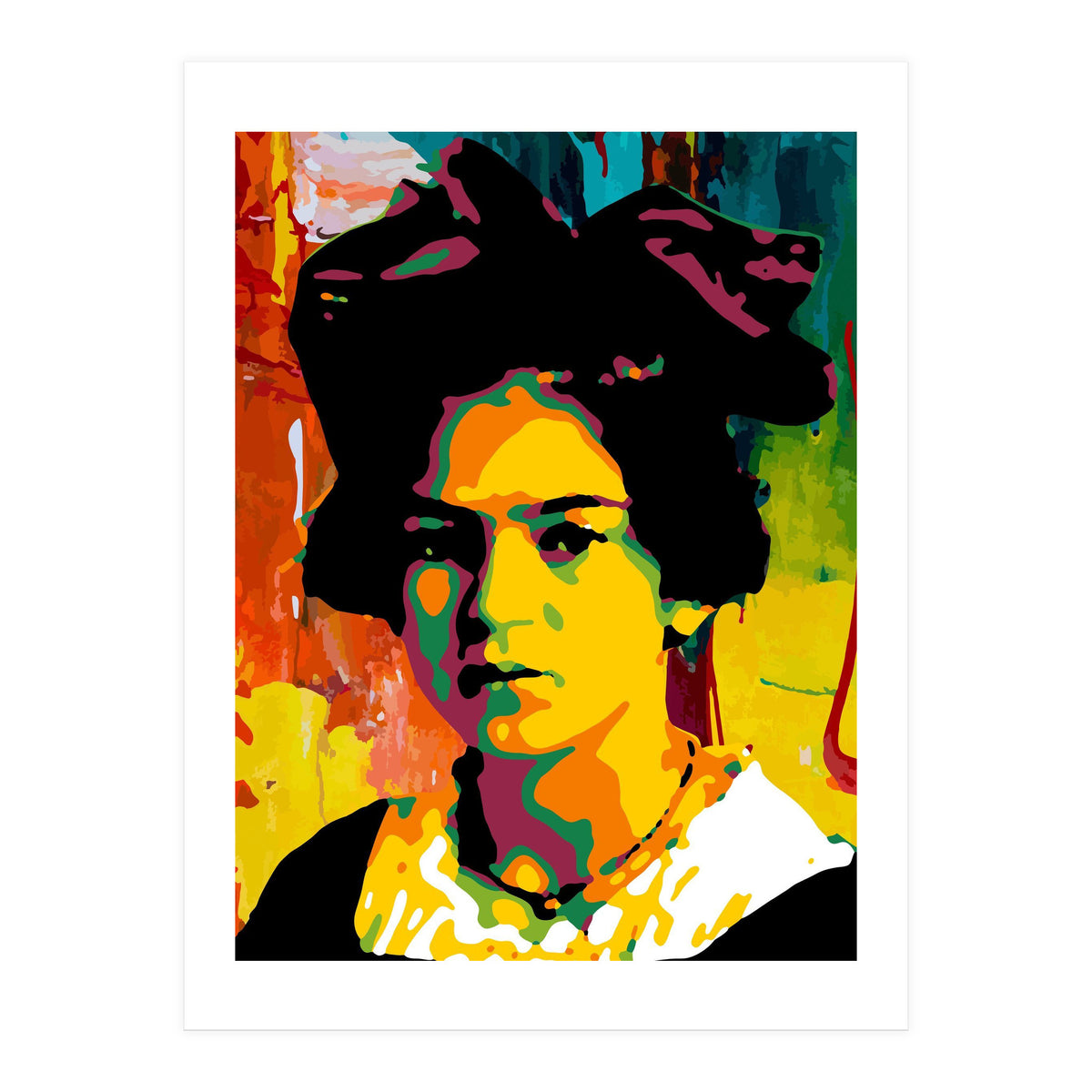 Frida Kahlo Abstract Art (Print Only)