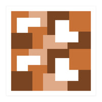 Brown Abstract Square Tiles (Print Only)