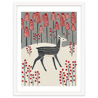 Fawn in a Winter Landscape