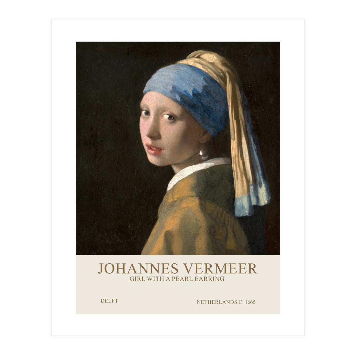 Johannes Vermer - Girl with a pearl earring (Print Only)
