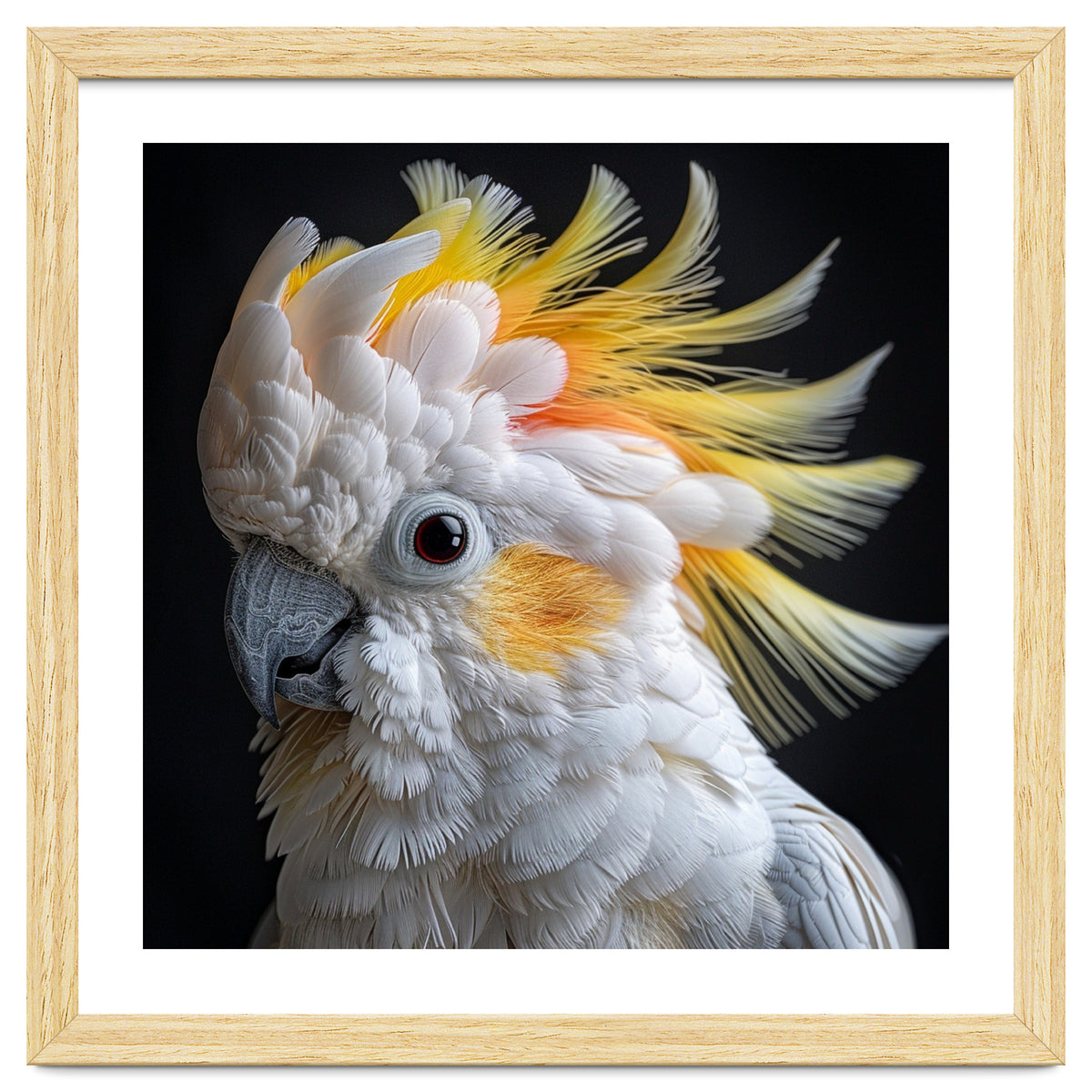 Beautiful Cockatoo Parrot Portrait Headshot