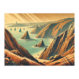 Vintage Cliffside Serenity Poster (Print Only) thumbnail