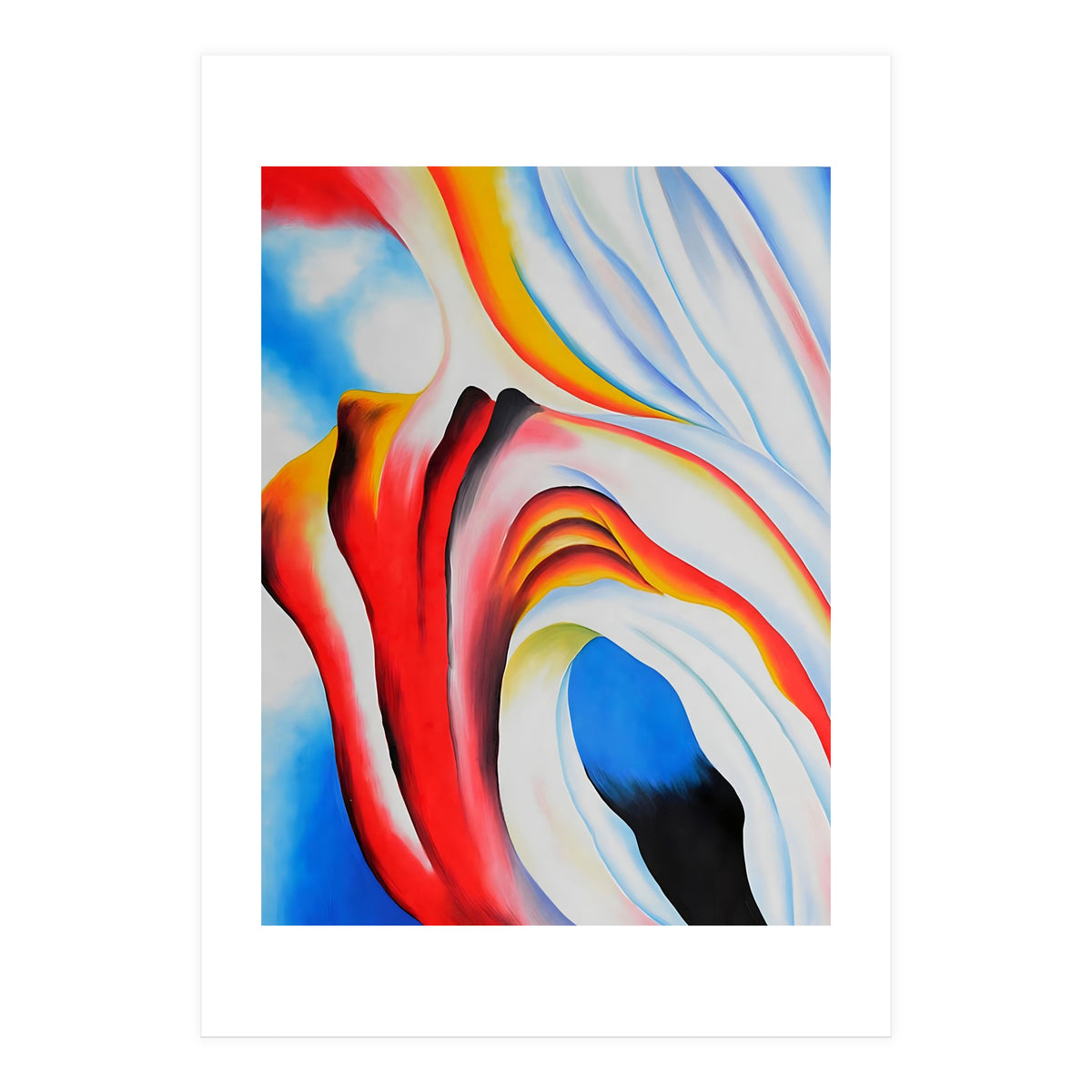 Georgia O’Keeffe – Music, Pink and Blue (1918) | Abstract Modernist Harmony of Color and Emotion (Print Only)