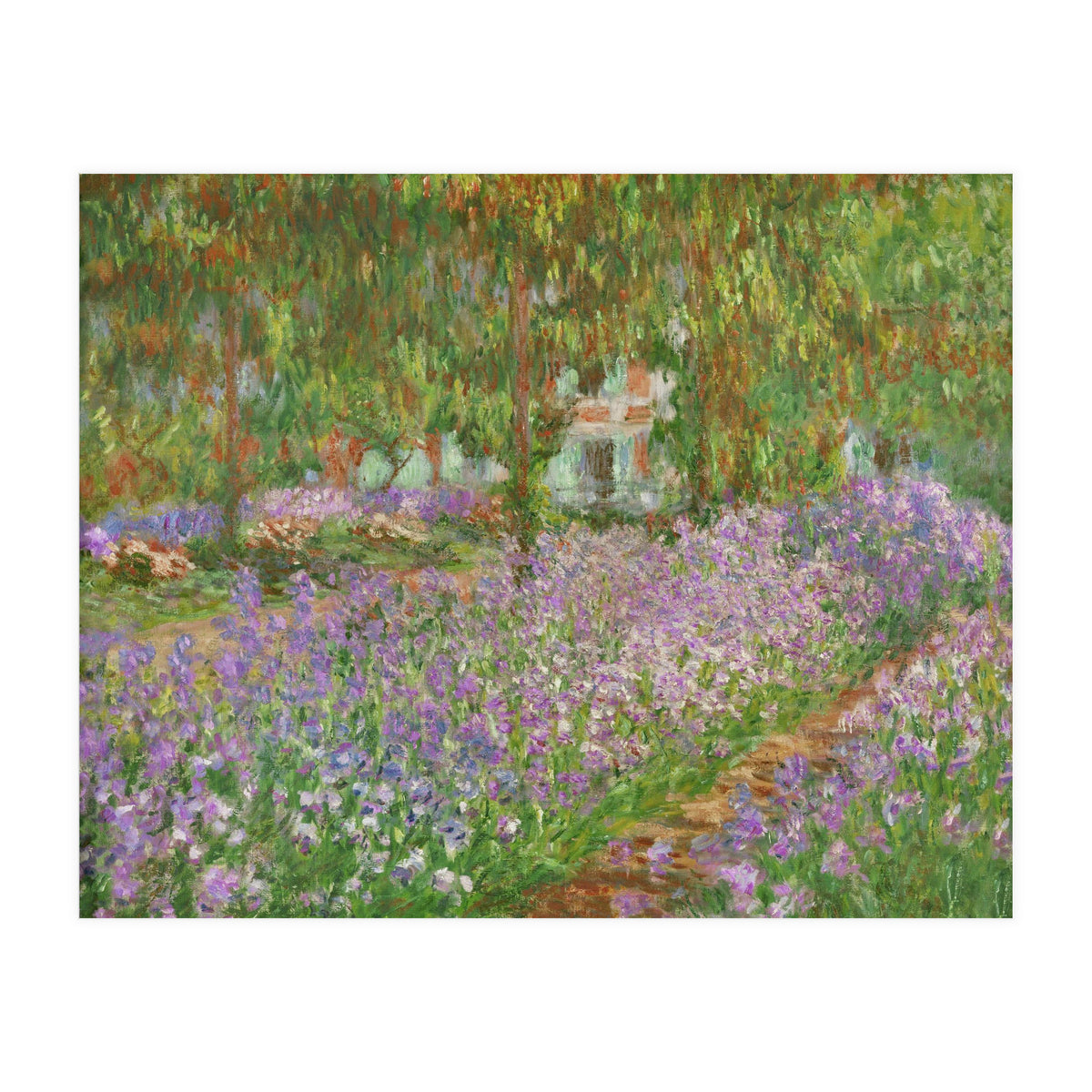 Le jardin a Giverny. Oil on canvas. (Print Only)