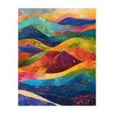 Vibrant Abstract Patchwork Landscape Art (Print Only) thumbnail