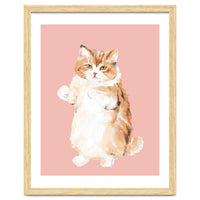 Ms Purrlington Handpainted fluffy cat oil painting