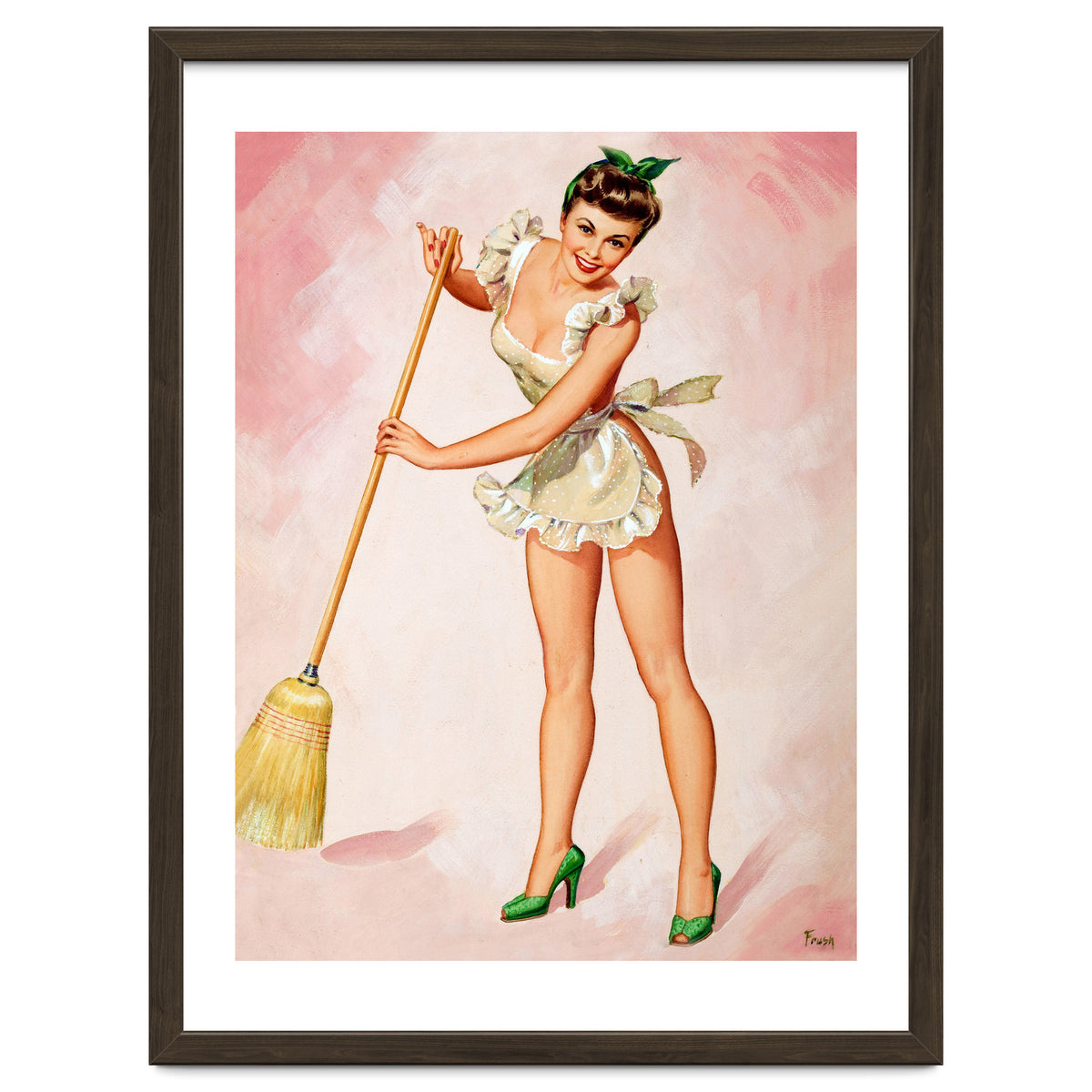 Sexy Pinup Mate On The Work