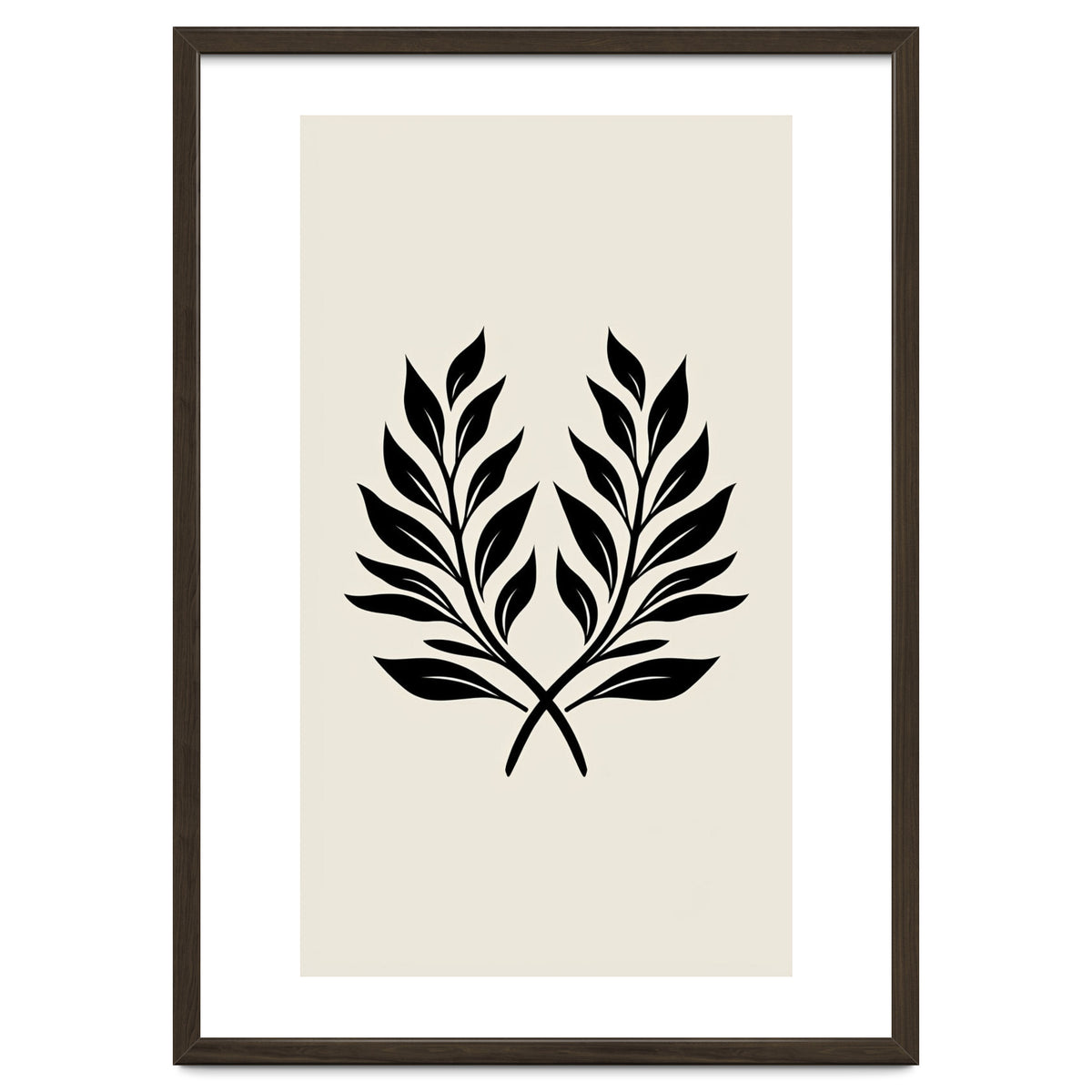 Minimalist Laurel Wreath: Botanical Line Art