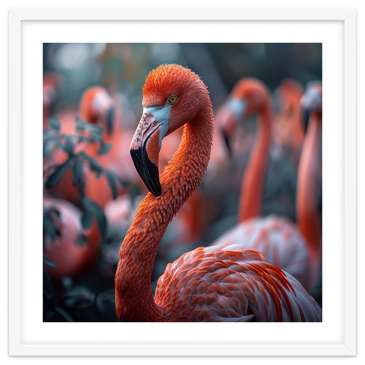 Beautiful Close Up Of A Pink Flamingo Bird