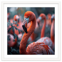 Beautiful Close Up Of A Pink Flamingo Bird