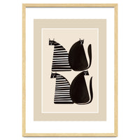 Minimalist Cats In Black And White