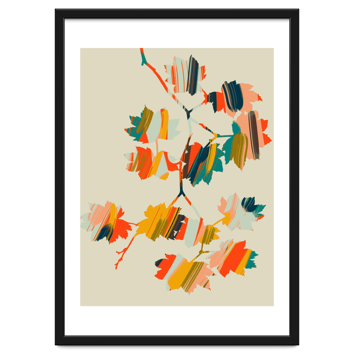 colorful hanging maple leaves