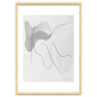 Abstract Black And White Flowing Lines And Shapes