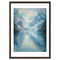 Ethereal Descent: The Glimmering Silence of the Ancient Glacial Fjord
