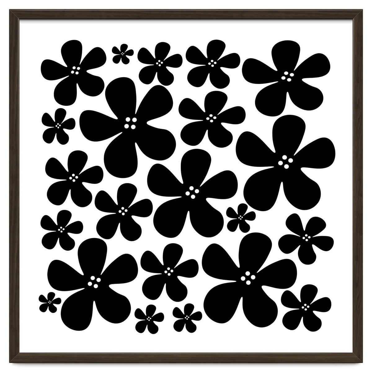 Black Flowers Pattern