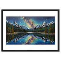 Midnight Mountain Reflection