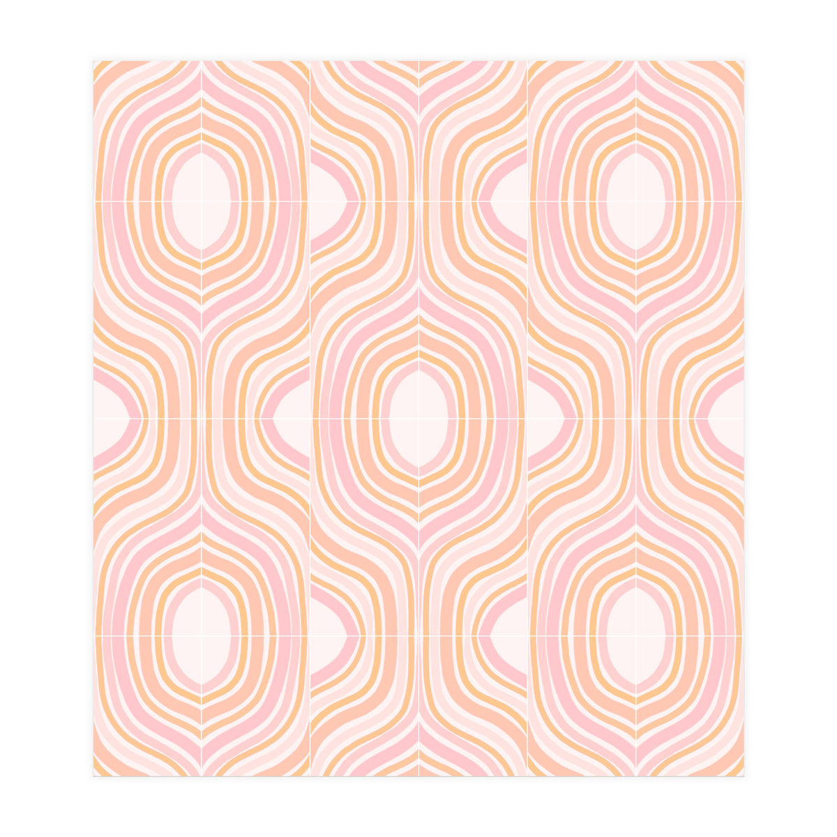 Peachy Marbled Tiles (Print Only)