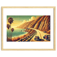 Vintage Coastal Road Journey Poster
