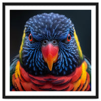 Close Up Of A Colorful Rainbow Lorikeet Bird