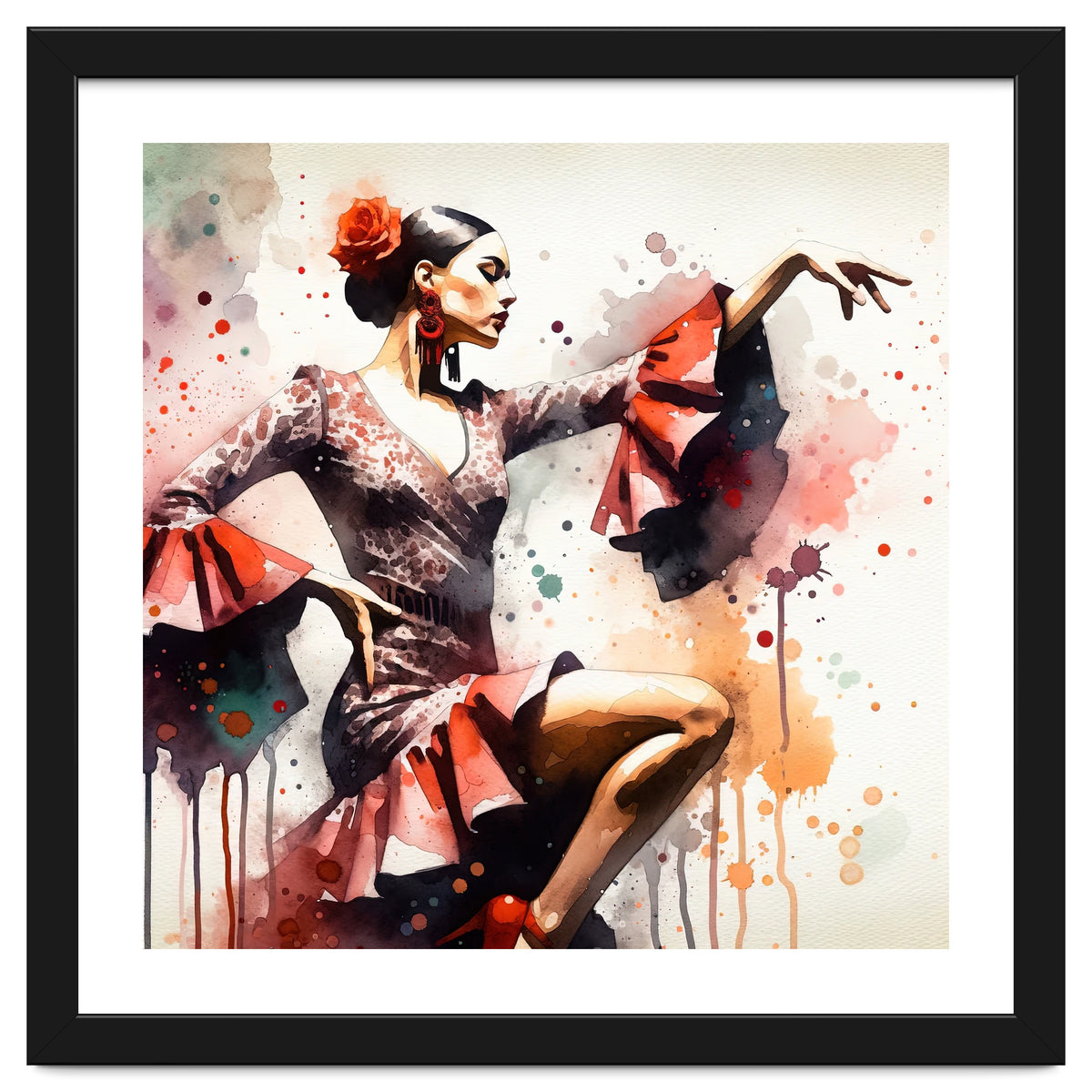 Scarlet Flamenco Side Pose