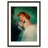 Portrait Of A Pinup Bride In White Dress And A Flower Boukuet thumbnail