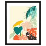 Tropical Nature, Botanical Pastel Jungle Plants Illustration, Minimal Bohemian Palm Monstera Forest thumbnail