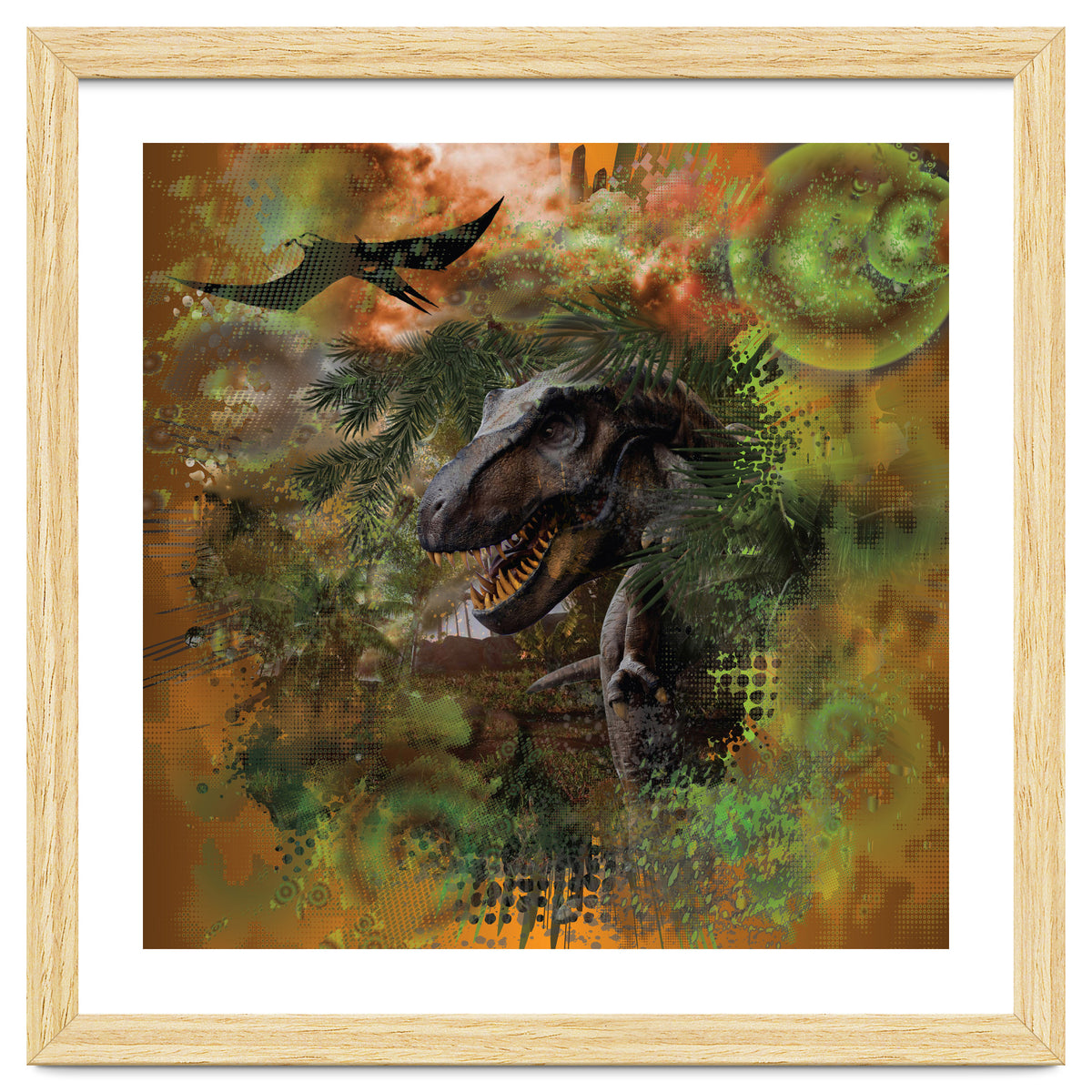 Dinosaur Jurassic T-Rex Collage