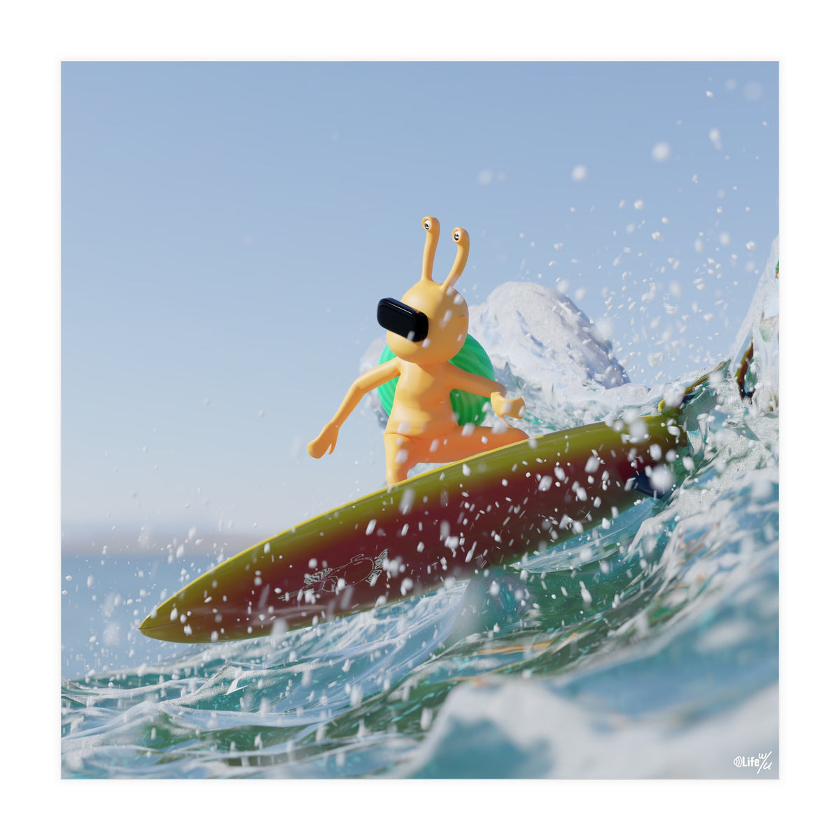 Surfing - angle #1 (Lwuba 042 Salt Proof Surfing 01) (Print Only)