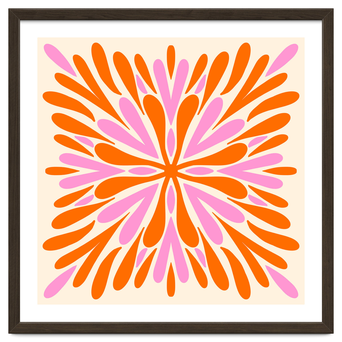 Symmetry Petals - pink and orange