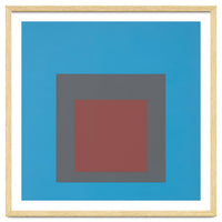 JOSEF ALBERS - HOMAGE TO THE SQUARE, BLUE, DARK RED