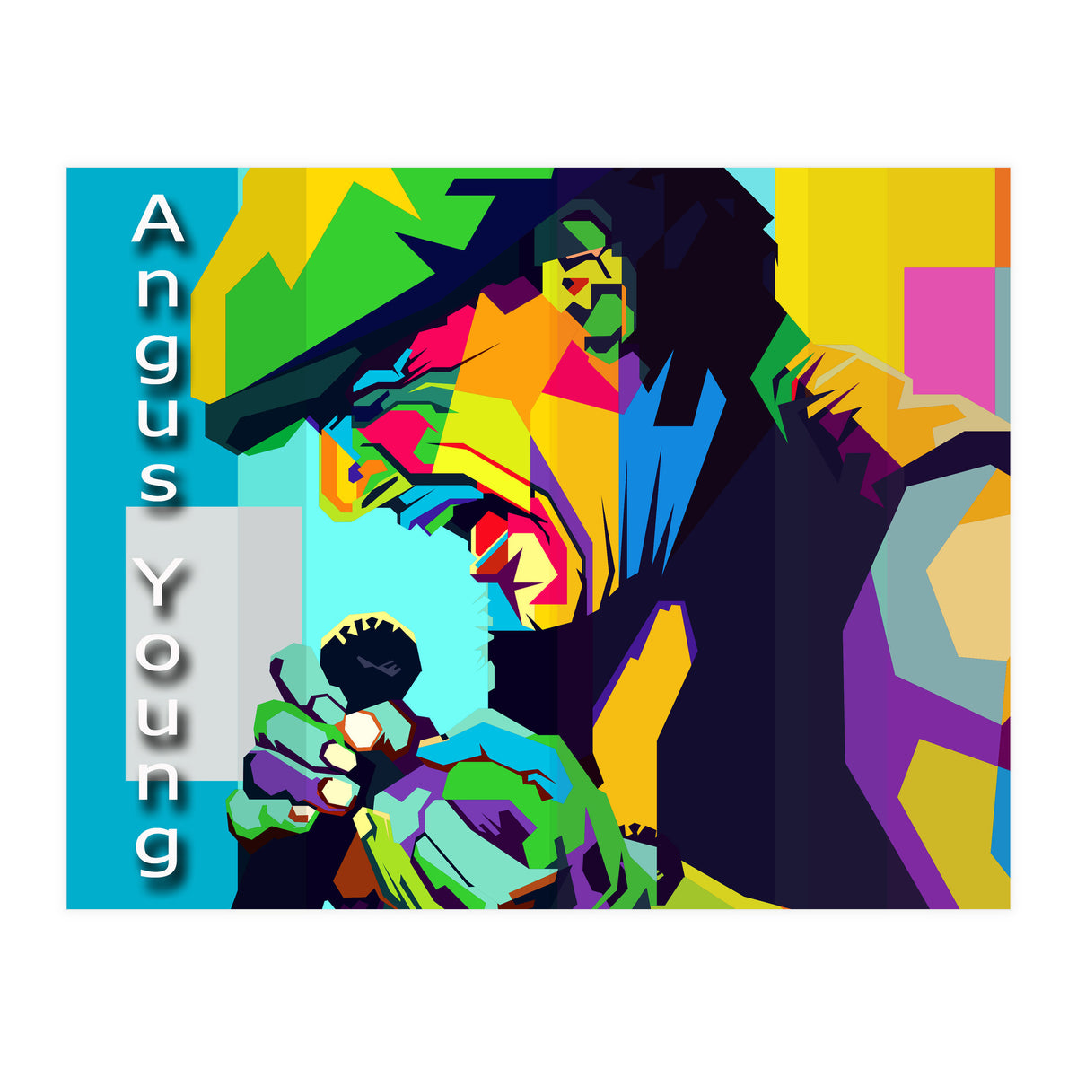 Angus Young Rock Singer Pop Art WPAP (Print Only)