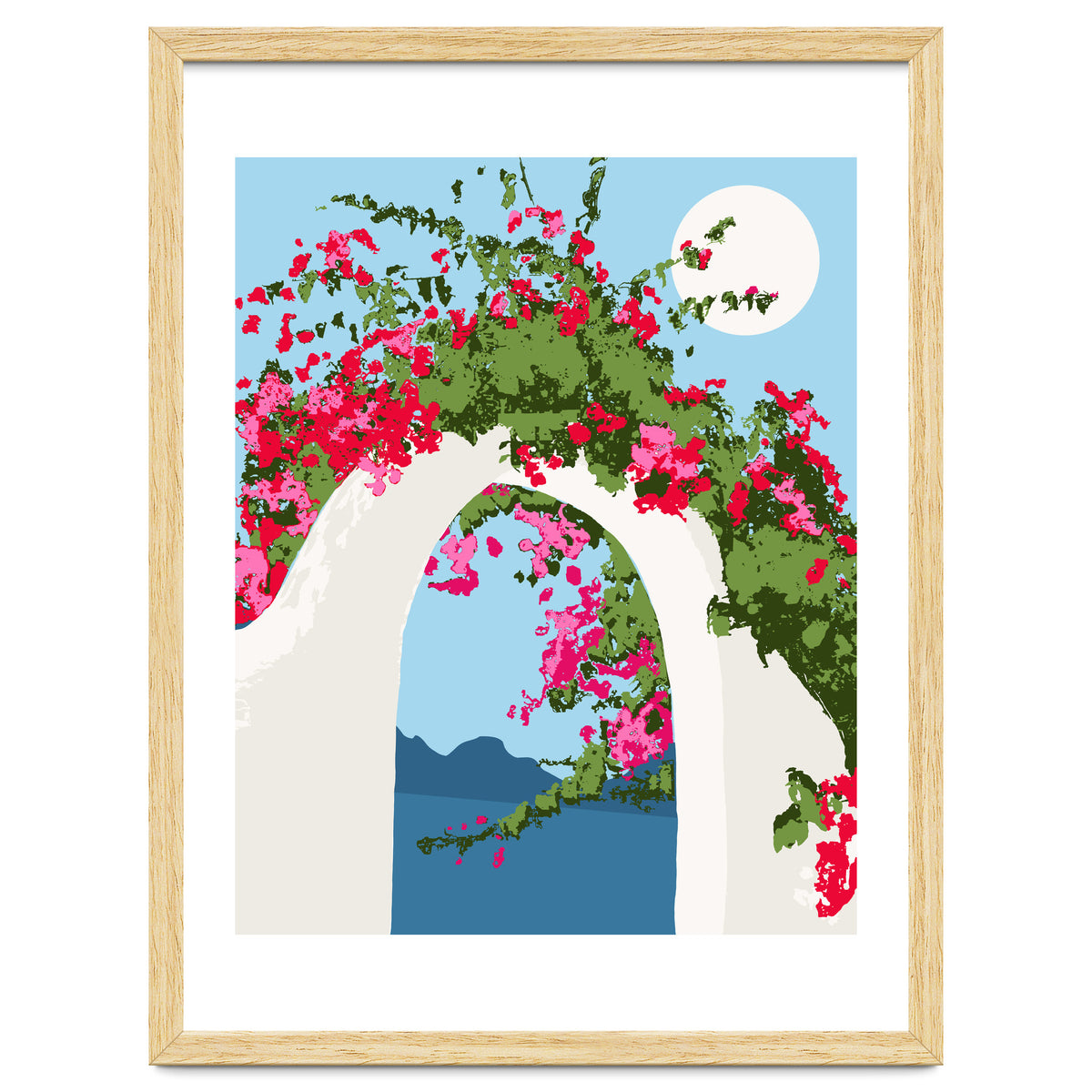 Bougainvillea Arch, Greece Santorini Architecture Travel, Summer Botanical Nature Bohemian, Eclectic Boho