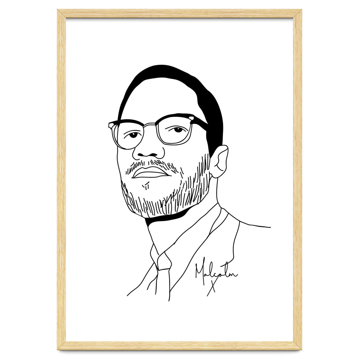Malcolm X Illustration