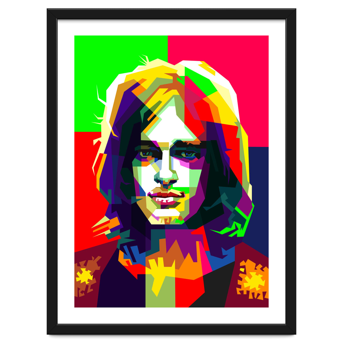 David Gilmour Pink Floyd Classic Rock Art WPAP